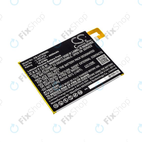 Batterie pour Lenovo Tab 4, Lenovo TB850, 4850mAh, Li-Pol, 3.85V, L16D1P34, HQ