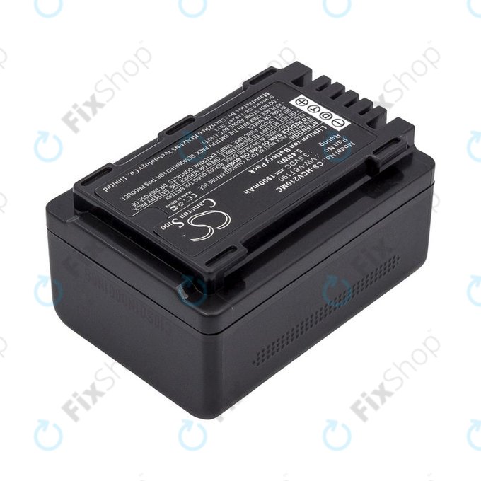 Batterie pour Panasonic HC-V210, 1500mAh, Li-Ion, 3.6V, VW-VBT190, HQ