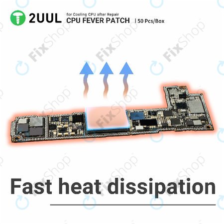 Pad thermique pour CPU, refroidissement, 2UUL SC09, 17x15x1.5mm