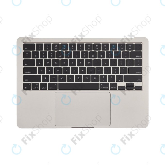 Cadre supérieur clavier pour MacBook Air 13", A3113 (2024), avec clavier US et batterie, Starlight, 661-40229, Genuine Apple