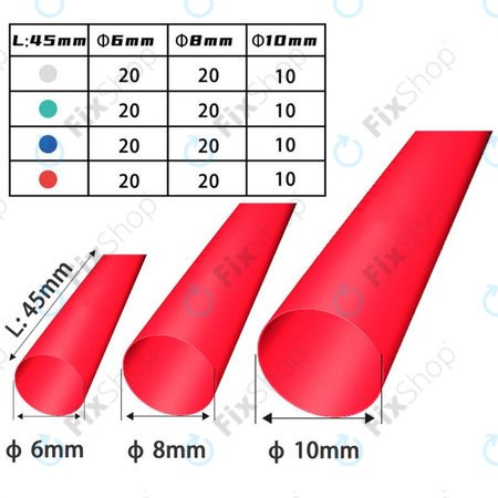 2UUL - Jeu de gaines thermorétractables prédécoupées (200pcs)