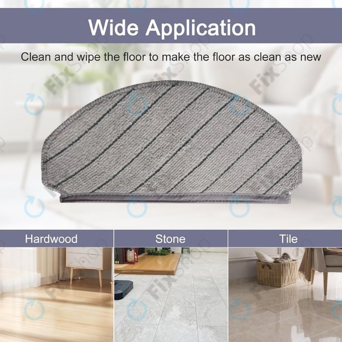 Chiffon de vadrouille, 2 pièces pour Ecovacs Deebot N20, N20 Plus, N20 Pro Plus