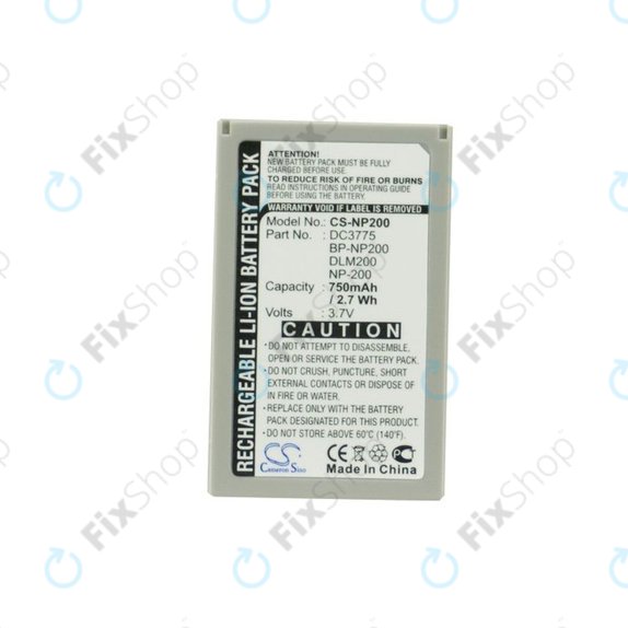 Batterie pour Minolta DiMAGE X, Xi, Xt, Xt Biz, Xg, 750mAh, Li-Ion, 3.7V, NP-200, HQ
