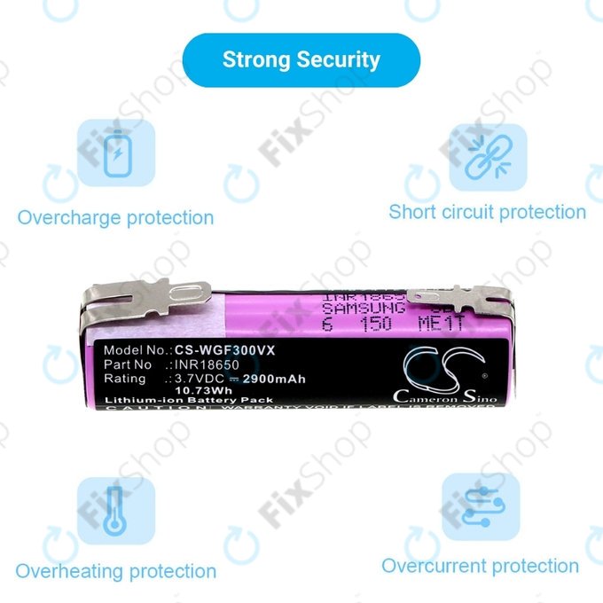 Karcher WV1, WV2, WV2 Plus, WV2 Premium, WV50 Plus, WV70 Plus - Batterie INR18650 Li-Lon 3.7V 2900mAh HQ