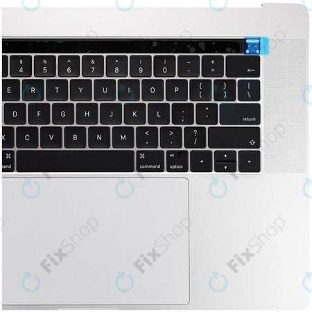 Apple MacBook Pro 15" A1707 (Fin 2016 - Mi 2017) - Cadre clavier supérieur + clavier US + microphone + trackpad + haut-parleurs (Argent)