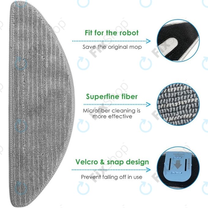 Chiffon de vadrouille, 2 pièces pour iRobot Roomba Combo i5, j5