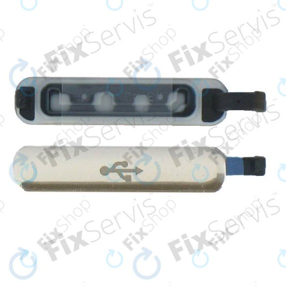 Samsung Galaxy S5 G900F - Cache connecteur de charge (Argent) Genuine Service Pack