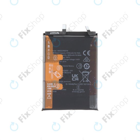Batterie pour Honor 70, 4800mAh, HB506390EFW