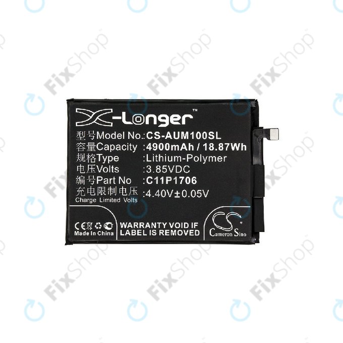 Batterie pour Asus Zenfone Max Pro M1 ZB602KL, 4900mAh, Li-Pol, 3.85V, 0B200-02870200, HQ