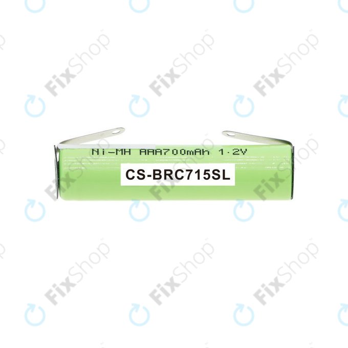 Batterie pour Philips Norelco QC5055, Braun FreeControl 1715, 700mAh, Ni-MH, 1.2V, 4HGAE-LFU, HQ