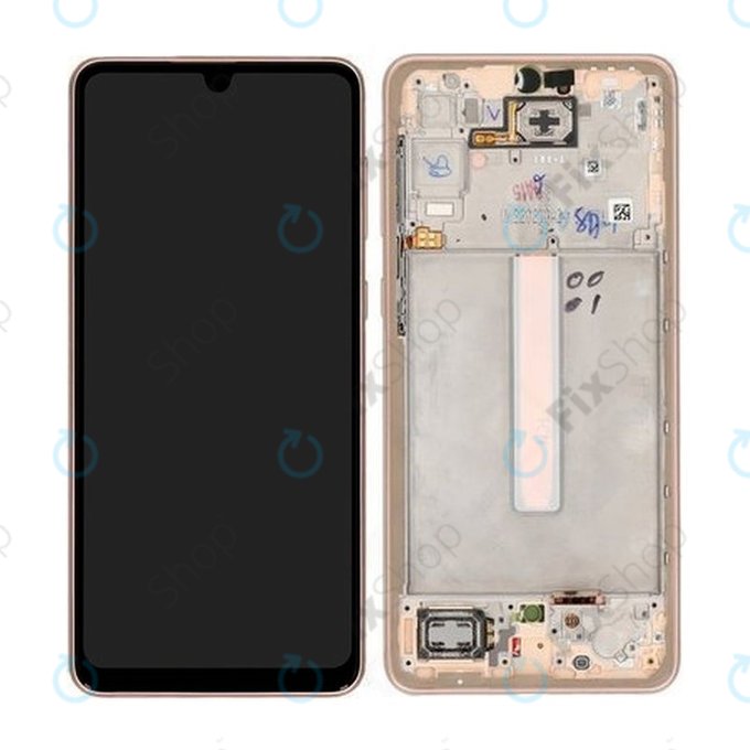 Samsung Galaxy A33 5G A336B - Écran LCD + Écran Tactile + Cadre (Awesome Peach) - GH82-28143D, GH82-28144D Genuine Service Pack