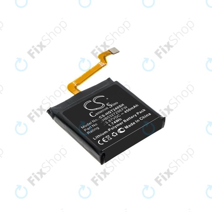 Batterie pour Huawei Watch 3, GT2 Pro, 450mAh, Li-Pol, 3.87 V, HB532729EFW, HQ