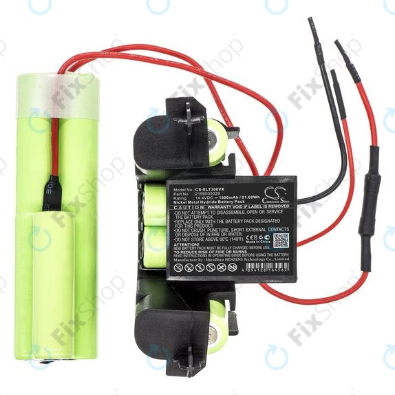 Batterie pour Electrolux ErgoRapido ZB3004, ZB3005, ZB3006, AEG AG3004, AG3005, AG3006, 1500mAh, Ni-MH, 14.4V, 2199035029, HQ
