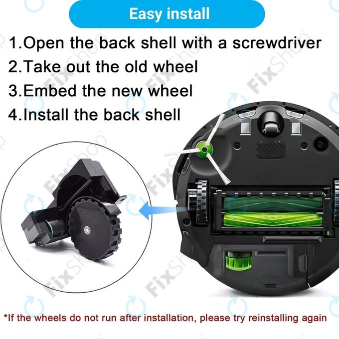 iRobot Roomba e-series, i-series, j-series - Roue avec moteur (gauche)