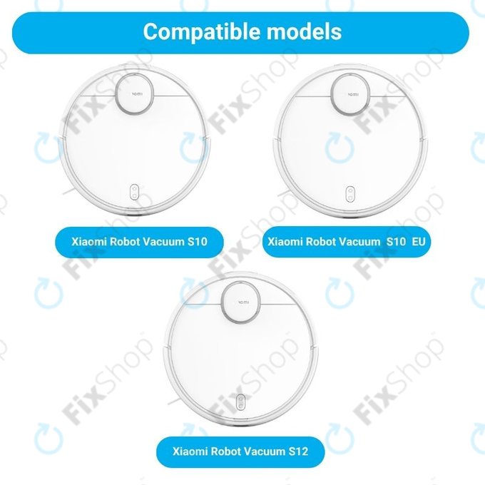 Kit de pièces de rechange pour Xiaomi Robot Vacuum S10, S10 EU, S12 (2x Brosses principales, 4x Filtres, 4x Brosses latérales, 4x Lingettes de lavage)