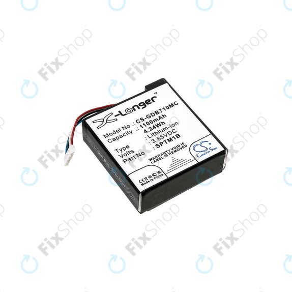 Batterie pour Gopro Hero 7 Silver, White, 1100mAh, Li-Ion, 3.85V, SPTM1B, HQ