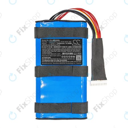 Batterie pour JBL Boombox 2, 10400mAh, Li-Ion, 7.4V, SUN-INTE-213, HQ