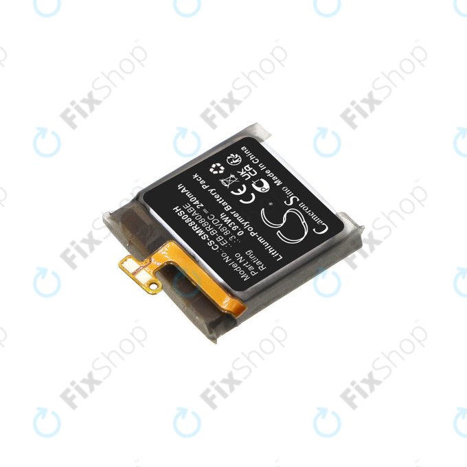 Batterie pour Samsung Galaxy Watch 4 40mm, Watch4 Classic 42mm, 240mAh, Li-Pol, 3.88V, EB-BR880ABE, HQ