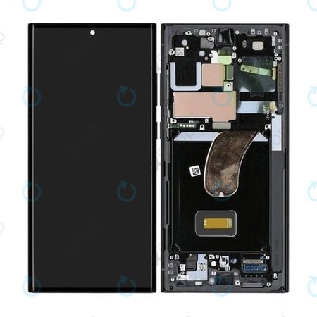 Samsung Galaxy S23 Ultra S918B - Écran LCD + Écran Tactile + Cadre (Graphite) (Rouge) - GH82-30466E, GH82-30465E Genuine Service Pack