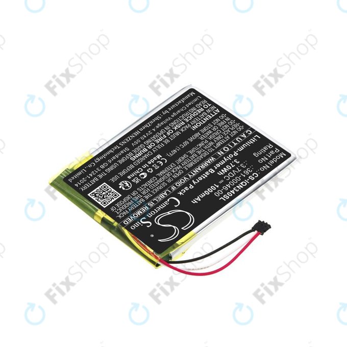 Batterie pour Garmin Dash Cam 20, Nuvi 3400, 1000mAh, Li-Pol, 3.7V, 361-00046-00, HQ