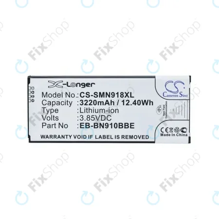 Samsung Galaxy Note 4 N910F - Batterie EB-BN910BBE 3220mAh HQ
