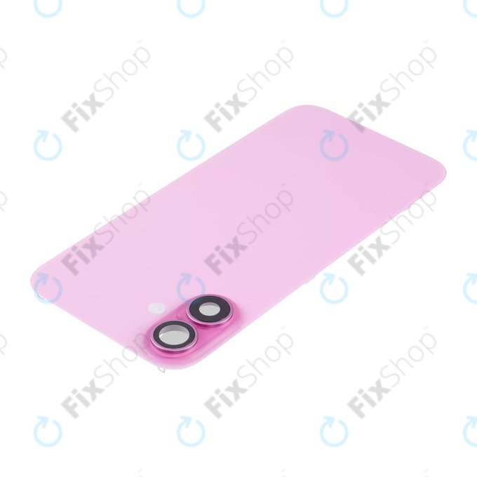 Apple iPhone 16 - Verre de la coque arriere + Verre de caméra + Plaque en métal + Aimants MagSafe (Pink)