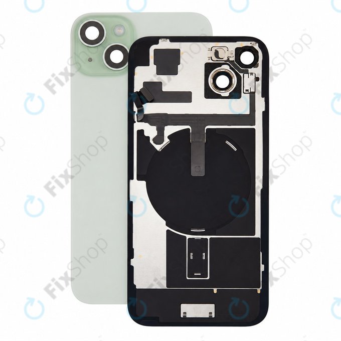 Verre de coque arrière pour iPhone 15 Plus, Green, Pulled A