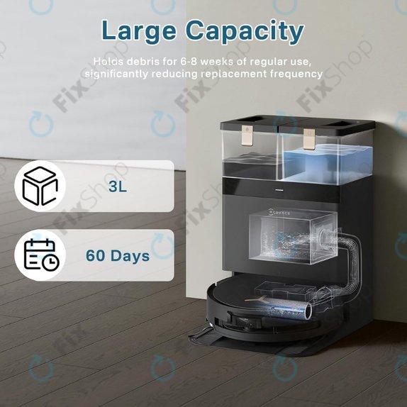 Sac à poussière, 4 pièces pour Ecovacs Deebot T30c, T50-series, T80-series, X8-series, X9 Pro-series