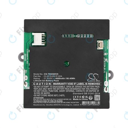 Batterie pour Tineco iFloor S5, 4000mAh, Li-Ion, 21.6V, CL2019-6S1P-02A, HQ