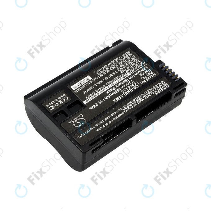 Batterie pour Nikon Coolpix D7000, 1600mAh, Li-Ion, 7V, EN-EL15, HQ