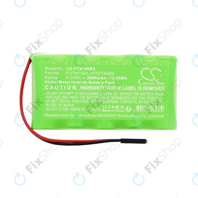 Batterie pour Futaba 14SG, 4PKS, 2000mAh, Ni-MH, 6V, FUTM1484, HQ