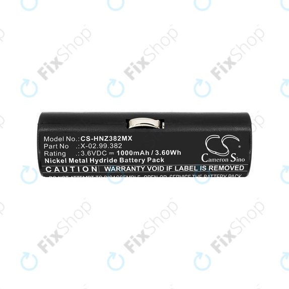 Batterie pour Heine Ophthalmoscope Beta 200, 1000mAh, Ni-MH, 3.6V, X-02.99.382, HQ