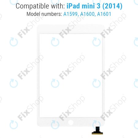 Apple iPad Mini 3 - Écran tactile (Blanc)