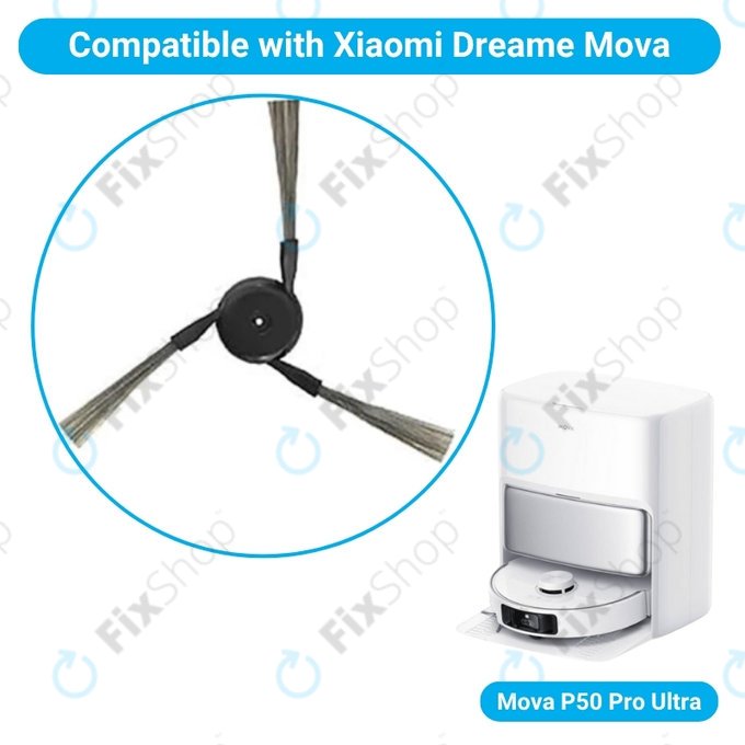 Brosse latérale, 2 pièces pour Xiaomi Mova P50 Pro Ultra