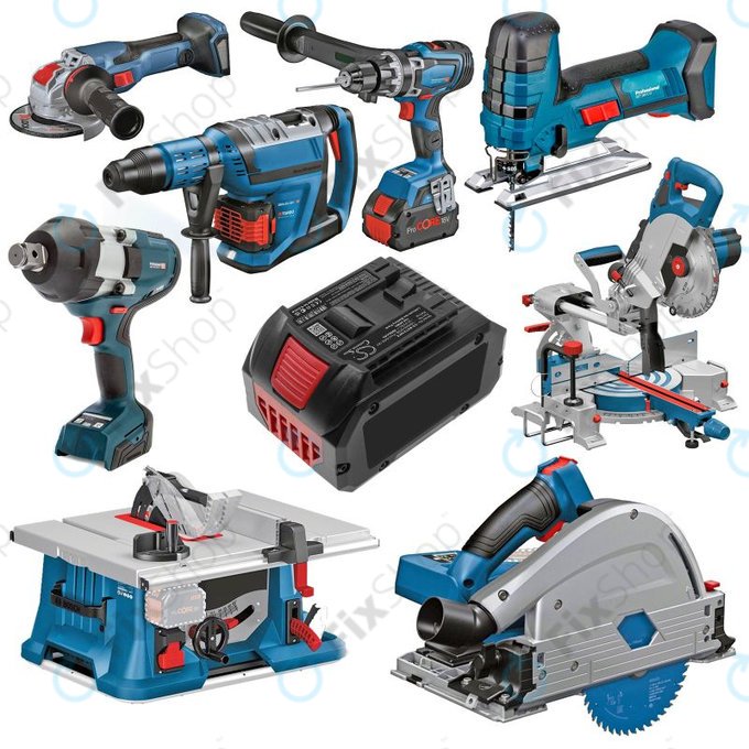 Batterie pour Bosch Gbh, Gcv, Gks, Gts 18V, 8000mAh, Li-Ion, 18V, ProCORE18V, HQ