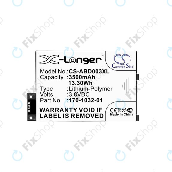 Amazon Kindle 3, 3 Wi-fi, 3G, Graphite - Batterie 170-1032-01, S11GTSF01A 3500mAh HQ