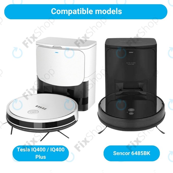 Kit de pièces de rechange pour Tesla IQ400, IQ400 Plus, Sencor 6485BK (2x Brosse principale, 4x Filtre, 8x Brosse latérale, 4x Chiffon de vadrouille, 4x Sac à poussière)