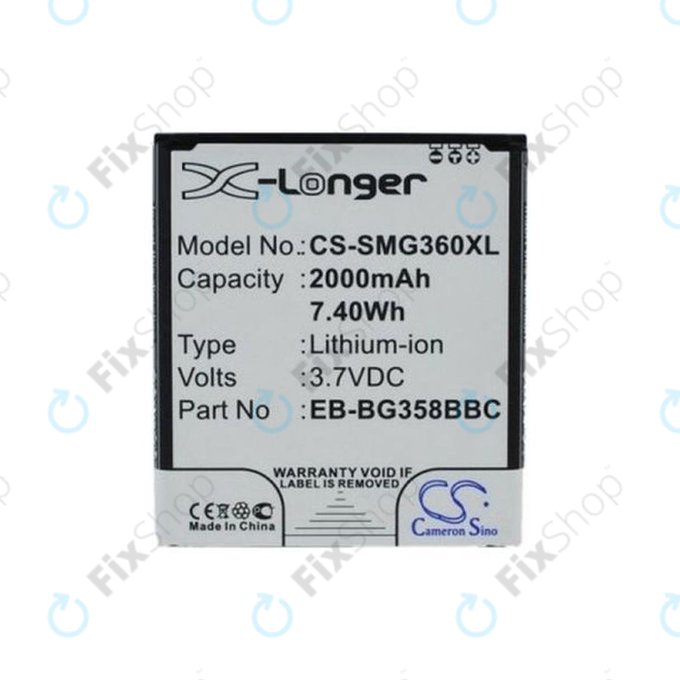 Samsung Galaxy Core Lite - Batterie EB-BG358BBC, EB-BG358BBE 2000mAh HQ