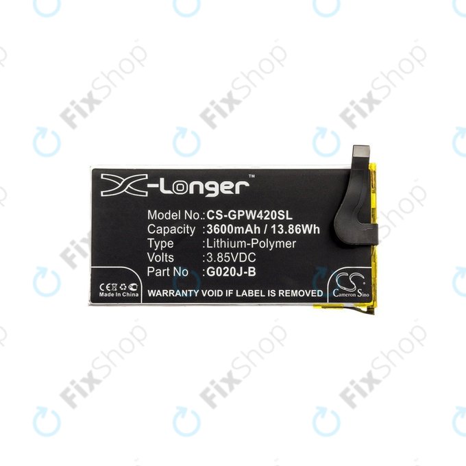 Batterie pour Google Pixel 4 XL, 3600mAh, Li-Pol, 3.85 V, G020J-B, HQ