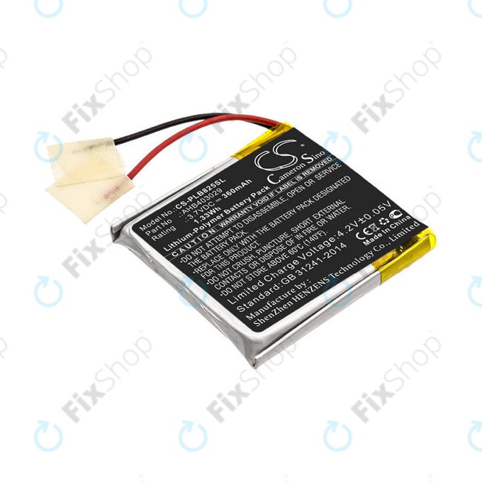 Batterie pour Plantronics Voyager Focus B825, 360mAh, Li-Pol, 3.7V, AHB403029, HQ