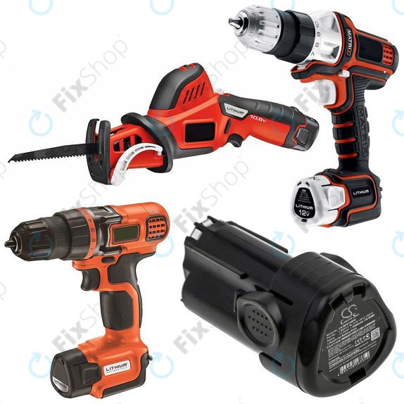 Batterie pour Black & Decker EGBL108, BDCDMT112, 2500mAh, Li-Ion, 12V, LBXR12, BL1310, BL1510, LB12, HQ
