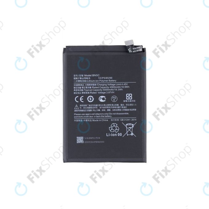 Xiaomi Poco M4 Pro 5G 21091116AG - Batterie BN5C 5000mAh - MZB0BGVIN, 460200008V1Y Genuine Service Pack
