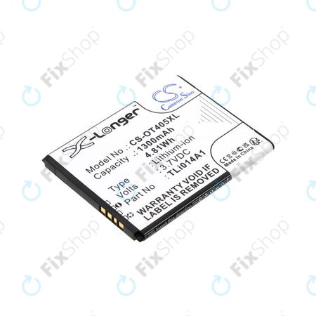 Batterie pour Alcatel OneTouch Evolve, 1300mAh, Li-Ion, 3.7V, TLi014A1, HQ
