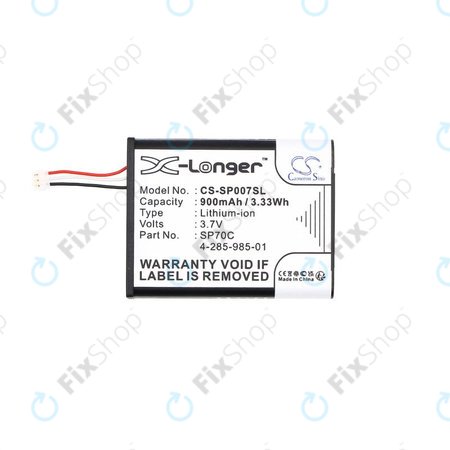 Batterie pour Sony PSP E1000, E1002, E1004, E1008, 900mAh, Li-Ion, 3.7V, SP70C, HQ