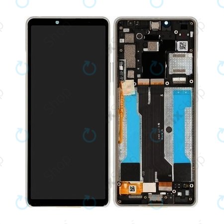 Sony Xperia 10 III - Écran LCD + Ecran Tactile + Cadre (Blanc) - A5034093A Genuine Service Pack