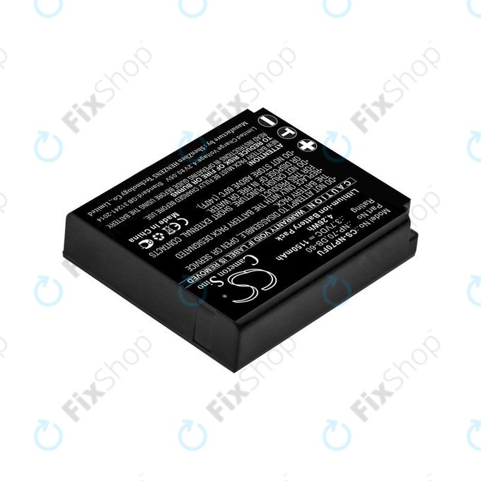 Batterie pour Panasonic Lumix DMC-FX01, 1150mAh, Li-Ion, 3.7V, CGA-S005, HQ