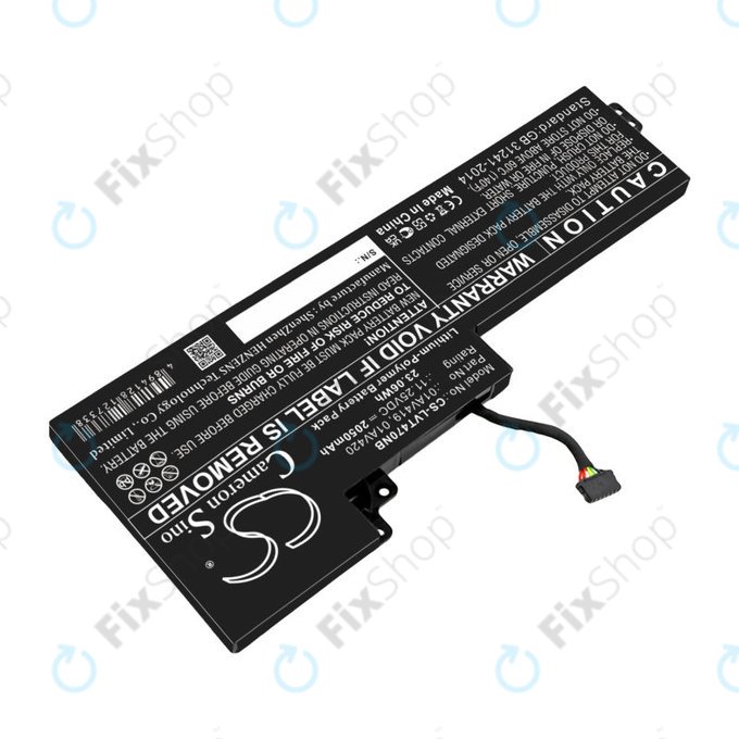 Batterie pour Lenovo Thinkpad A285, T470, T480, 2050mAh, Li-Pol, 11.25V, 01AV419, HQ