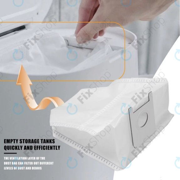 Sac à poussière, 2 pièces pour Roidmi EVE Plus