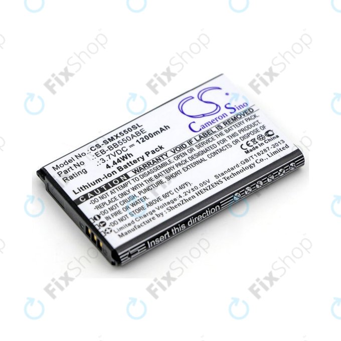 Batterie pour Samsung Xcover 550, 1200mAh, Li-Ion, 3.7V, EB-BB550ABE, HQ