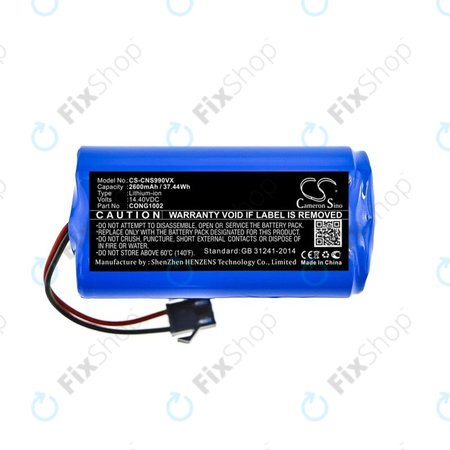 Cecotec Conga 900, 1000, 2000, séries 5000, Excellence 990, Mamibot ExVac 600, séries 800, Neatsvor X500 - Batterie CONG1002 2600mAh HQ